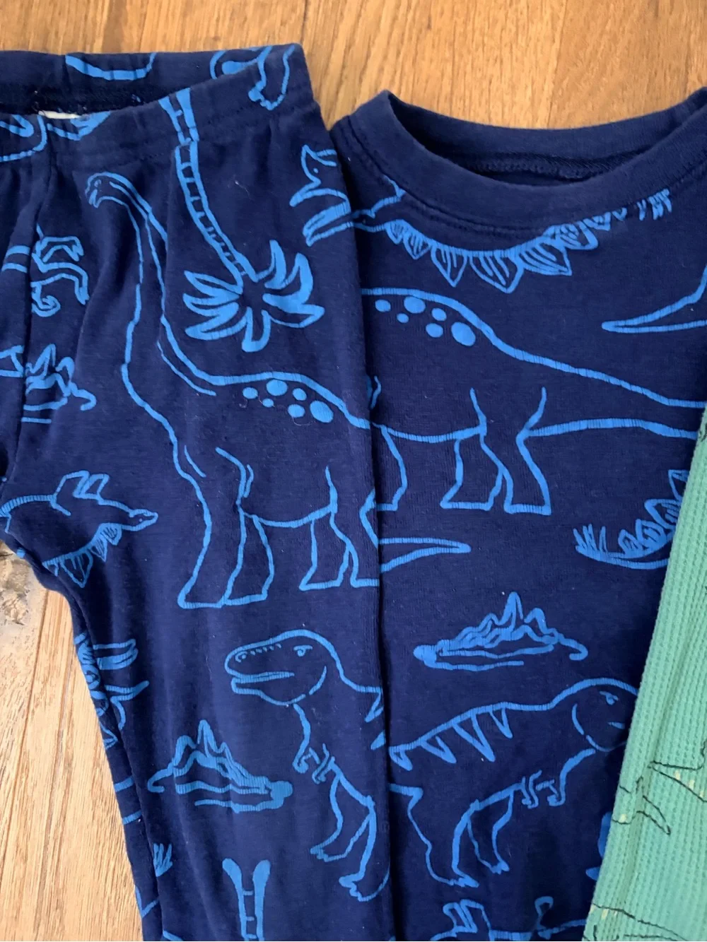 Carter's Blue and Teal Dinosaur Pajama Sets